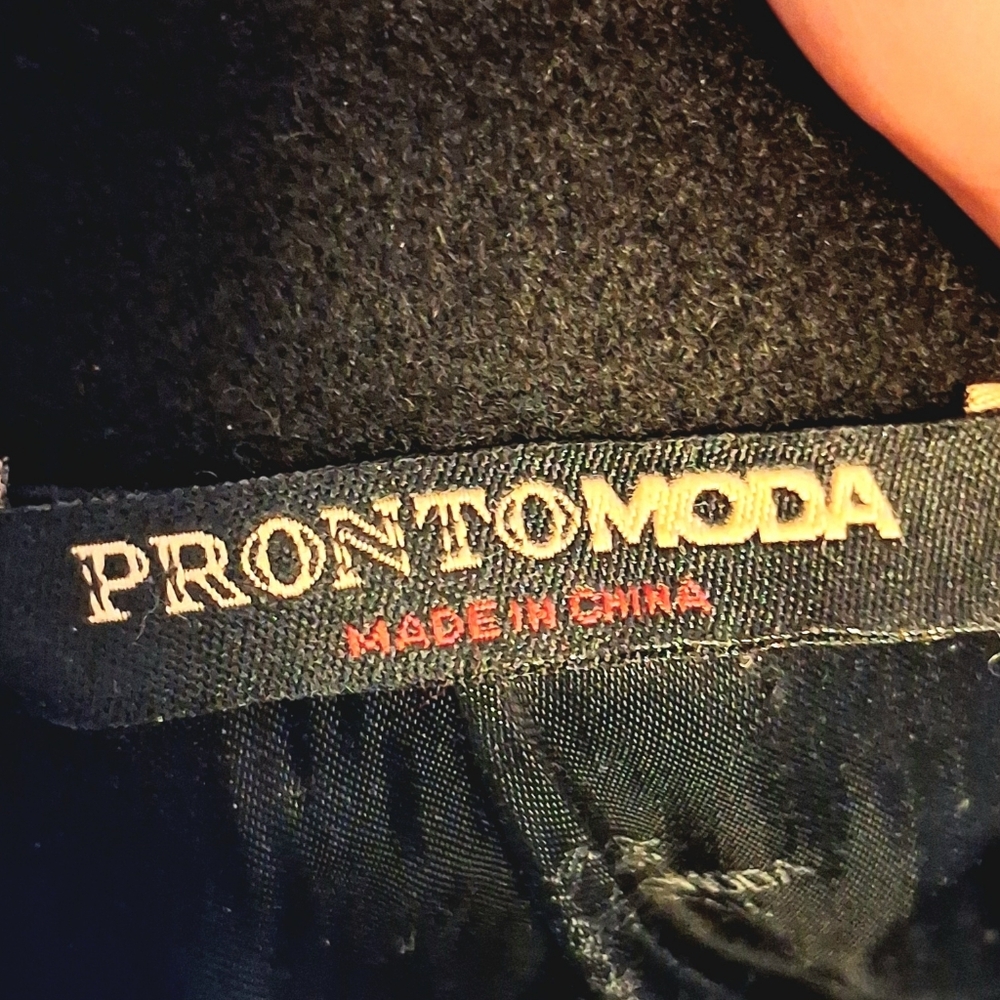 Pronto Moda Cashmere & Super 140’s Wool Coat | Black 46LDescr - Picture 7 of 8